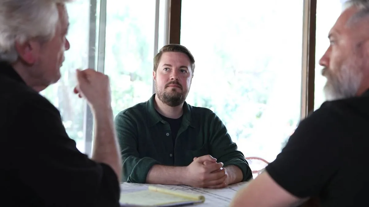 Whistlebloser Matthew Brown being interviewed by investigative journalists George Knapp and Jeremy Corbell