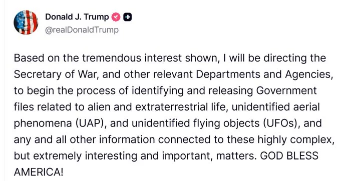 US-Präsident Trump ordnet Freigabe von geheimen Dokumenten zu UFOs und Außerirdischen an